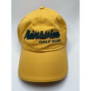 Plainsview Golf Club Strapback Yellow Cap OSFM AMC Headwear